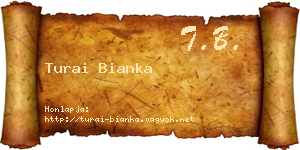 Turai Bianka névjegykártya